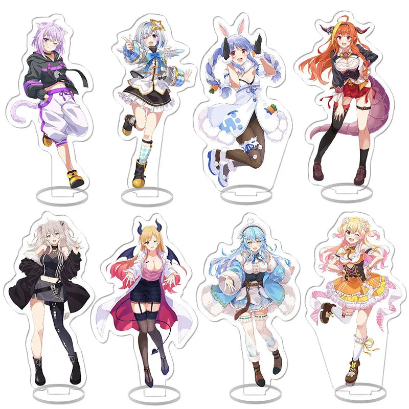 Japan Virtual YouTuber Hololive Anime Figures Shirakami Fubuki Natsuiro Matsuri Acrylic Stands Akai Haato Character Model Gifts