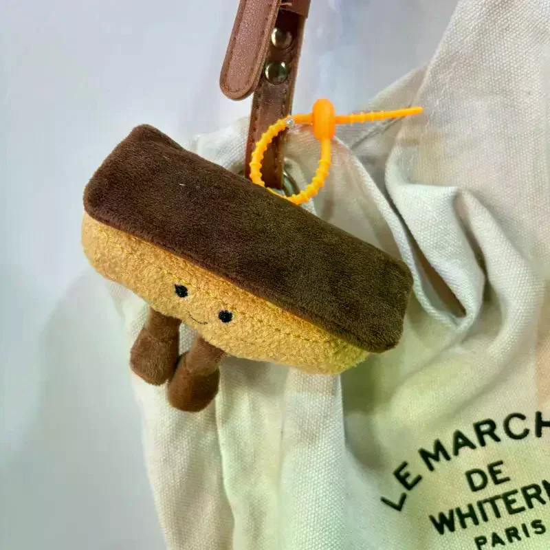 พวงกุญแจตุ๊กตาขนนุ่มรูปขนมไข่ทาร์ต ซีรีส์น้ำชายามบ่ายสุดน่ารัก ของตกแต่งกระเป๋าเป้ ของขวัญ