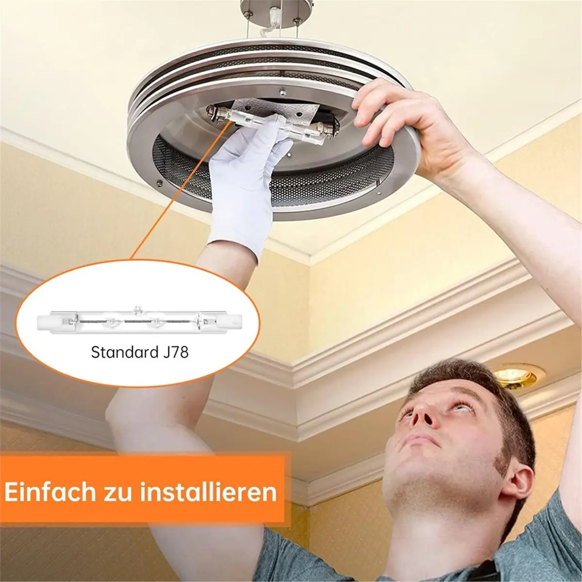 Reliable- 6pcs R7s Halogen Rod 78 mm 100 W Dimmable Halogen Light Bulbs R7s Warm White 2800K 1800LM 230V J78 Halogen Floodlight