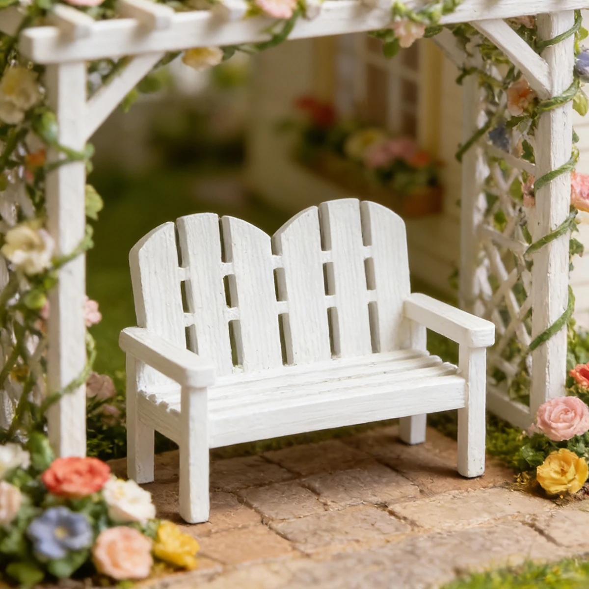 Miniature Bench Model Long Chair For Building Model Display DIY Scene Diorama Making Micro Landscape Home Desktop Decor