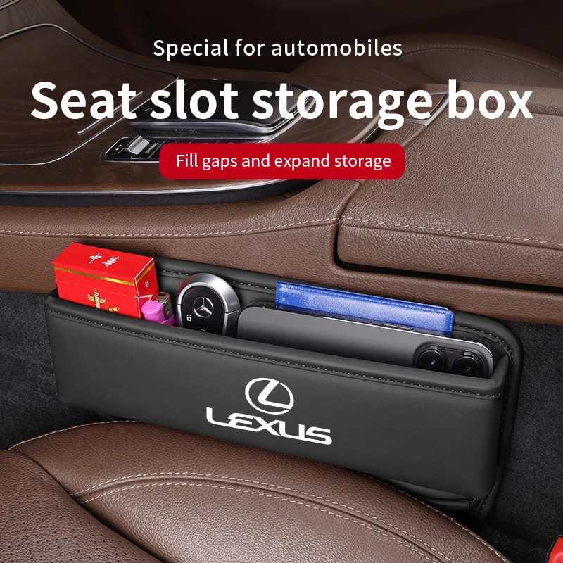 Car Storage And Finishing Leather Seat Gap Storage Box Lexus Fsport CT200h ES GS GX IS LS LM LX LX470 LX570 NX RX300 RX450 UX