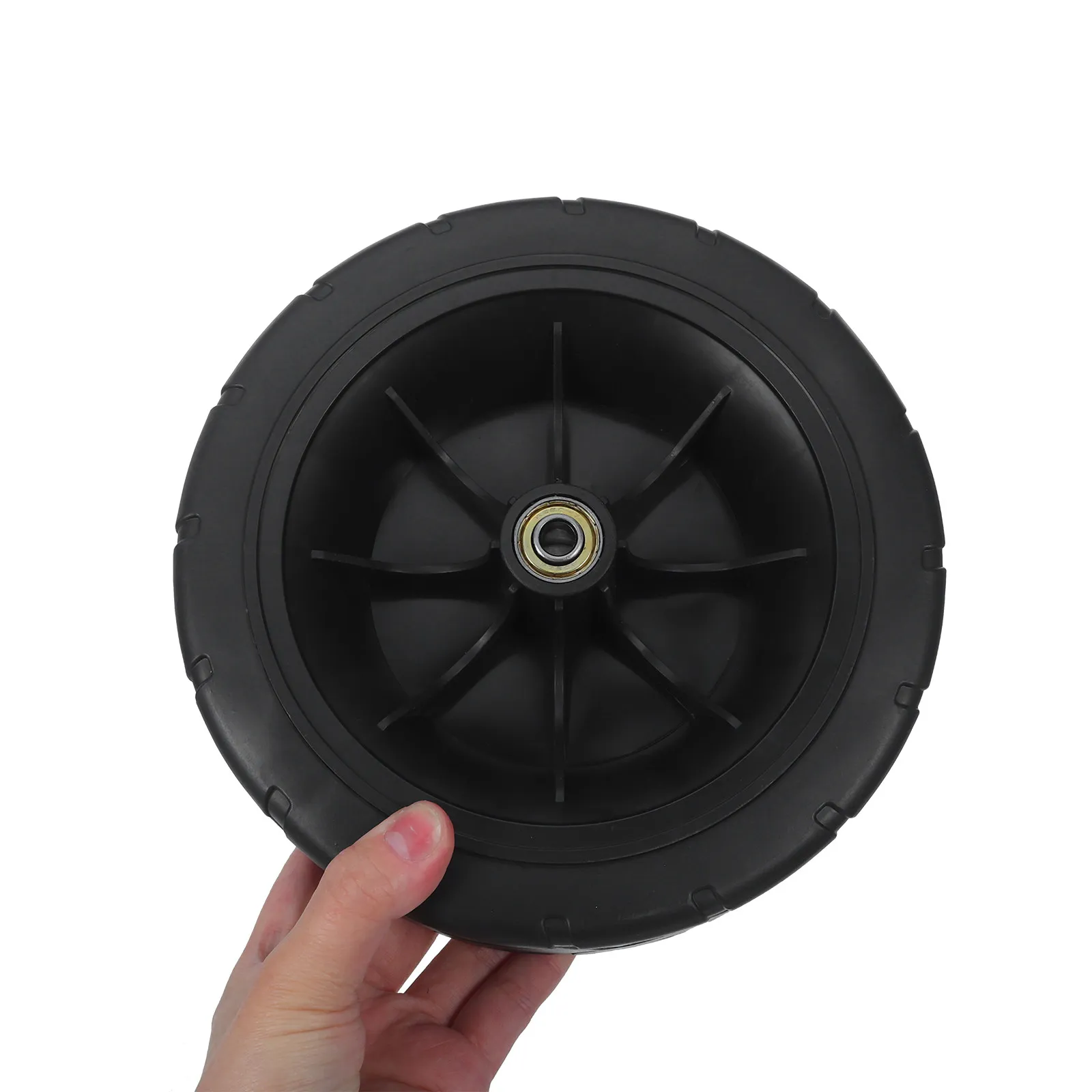 2Pcs Foldable Heavy Duty Wagon Wheel 0.8cm Hole Diameter Rubber Replacement Wheels for Beach Camping Cart Utility Cart