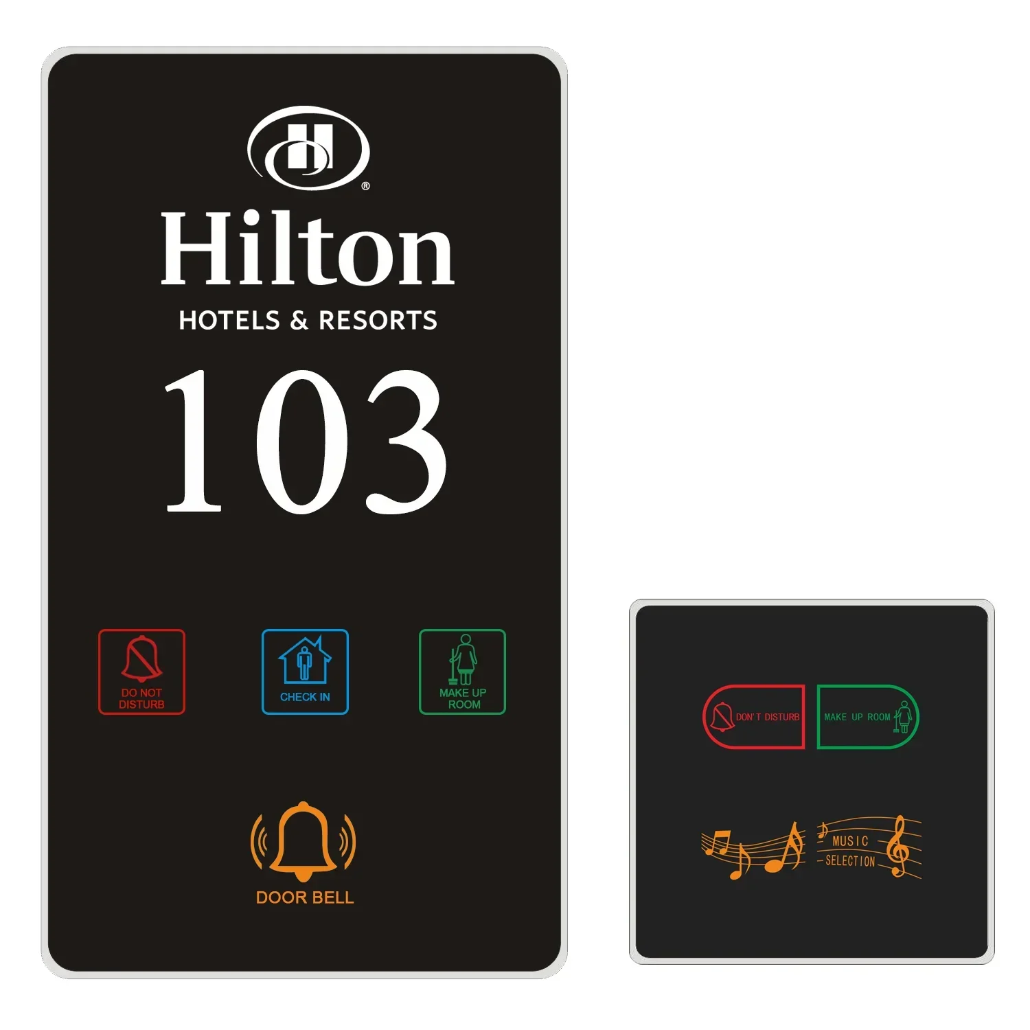 220V Wireless hotel Guest Room Numbers Do Not Disturb Make The Room Touch Door Bell and Doorplate