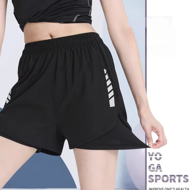 Trainings-Yoga-Shorts für Damen, Gym-Workout, Low-Impact, dehnbarer Bund, Lauf-, Workout-, Radfahr-Shorts, Fitness-Sportbekleidung für Damen