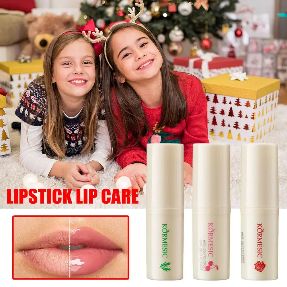 Holiday Lip Balm Smooth Moisturizing Lip Balms Christmas Gift Hydrating Tinted Lip Balm Care Christmas Lip Balms 3 Fruit Flavors