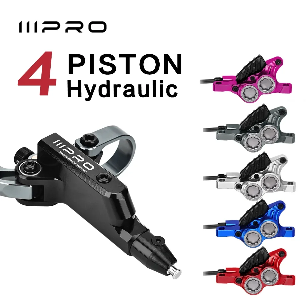 IIIPRO 4-piston MTB Hydraulic Brake Left Front Right Rear 4 Piston Brakes CNC Split Mountain Bike E-bike for shimano Cycling
