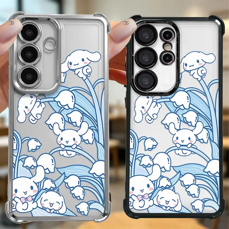 Soft Phone Cover Case for Samsung Galaxy S26 Ultra S21 S24 S23 Plus S22 S25 Edge Note 20 S20 FE Cute Sanrio Cinnamoroll