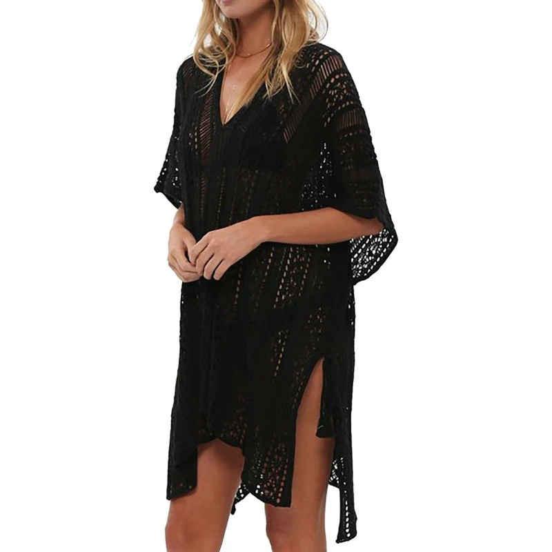 Bathing Suit Cover Up Bikini Swimsuit Crochet Beachwear Swimwear Dress