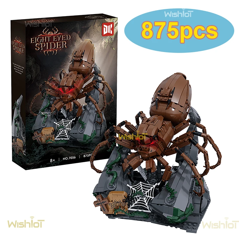 

DK7056 Red Eyed Wolf Spider Model 875pcs Building Kit Forest Animal Bricks Toy for Kids Science Educational Creative Gift