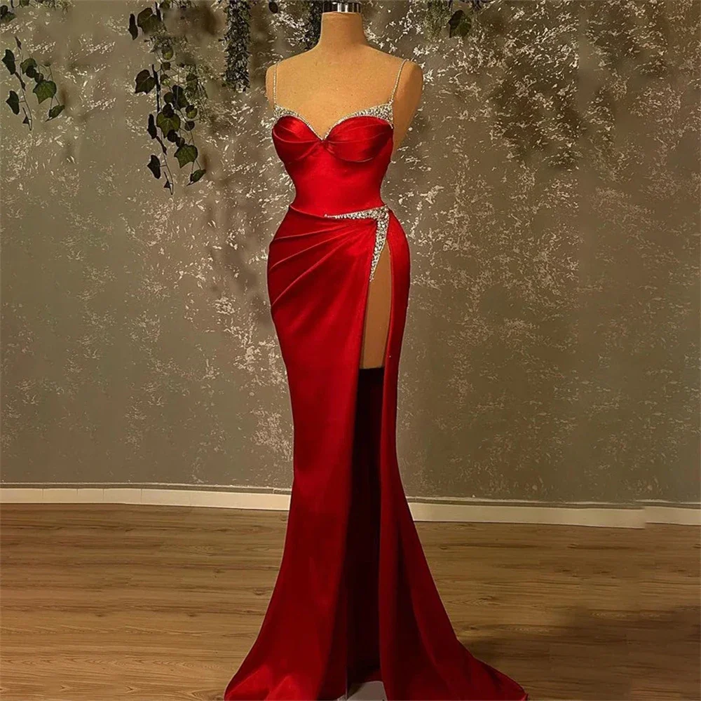 Passionate And Charming Special Occasion Dress, Red Noble Mermaid Long Evening Dress, Sweetheart Collar Wedding Party Customized