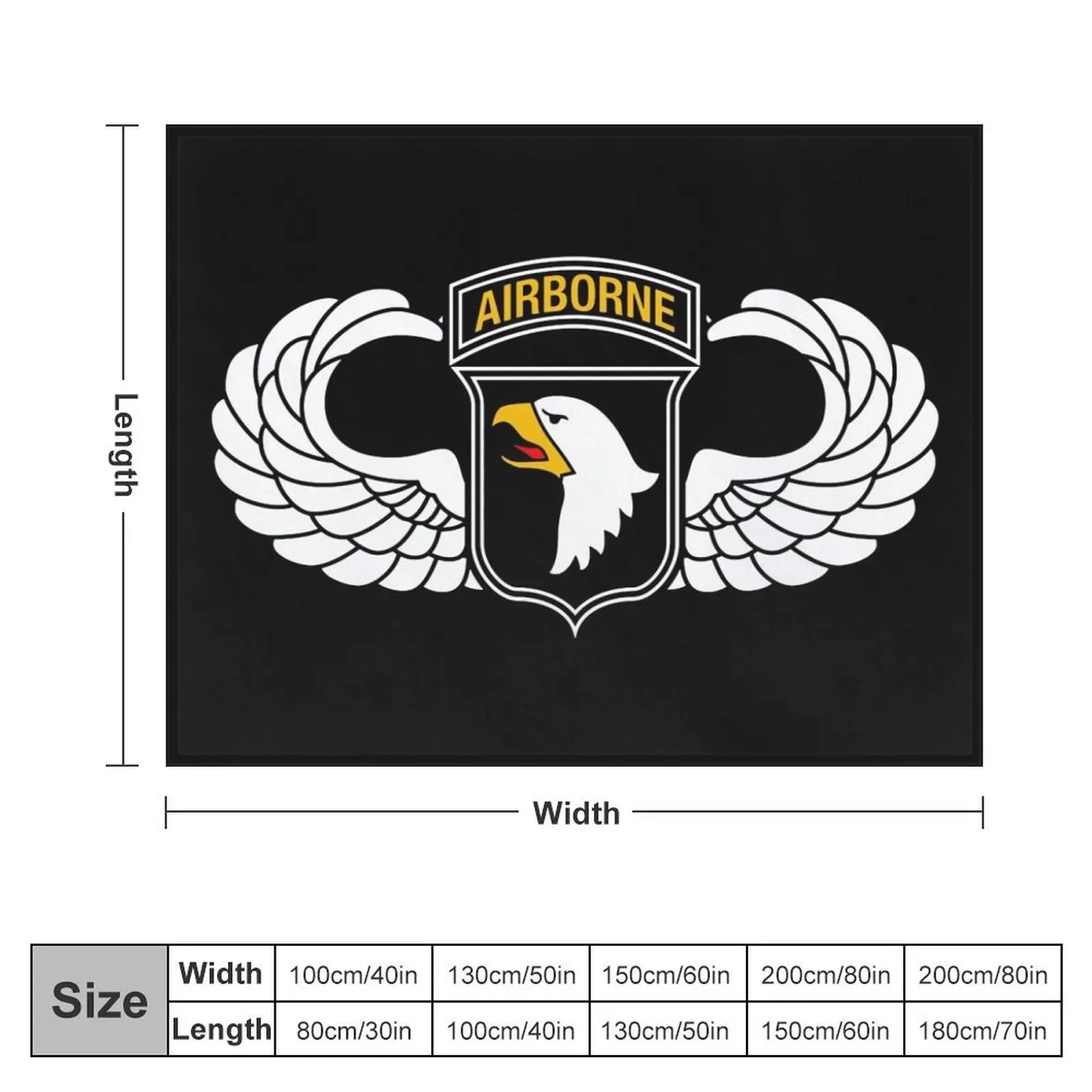 101st Airborne Division Screaming Eagles Throw Blanket Multi-Purpose Soft Tourist Soft Beds Blankets