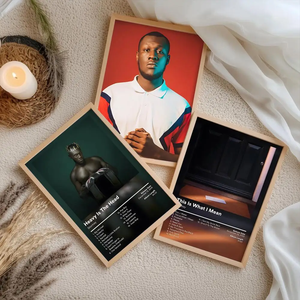 S-Stormzy Music Rapper Poster HD Home Wall Stickers House Hallway Living Room Bedroom Bar Office Decor Art Prints