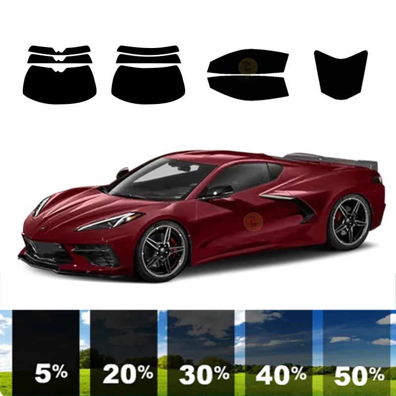 

precut Removable Window Tint Film ﻿For Car 100% UVR 5%-70%VLT Heat Insulation Carbon ﻿For CHEVROLET CORVETTE 2DR COUPE 2020-2023