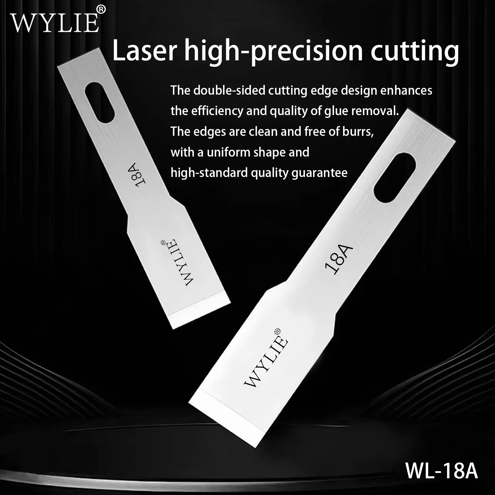 WYLIE WL-18A Solder Pad Glue Remover Quick Scraper 200 PCS For Mobile Phone Repair CPU Glass Back Cover Chip Glue Removal Tools