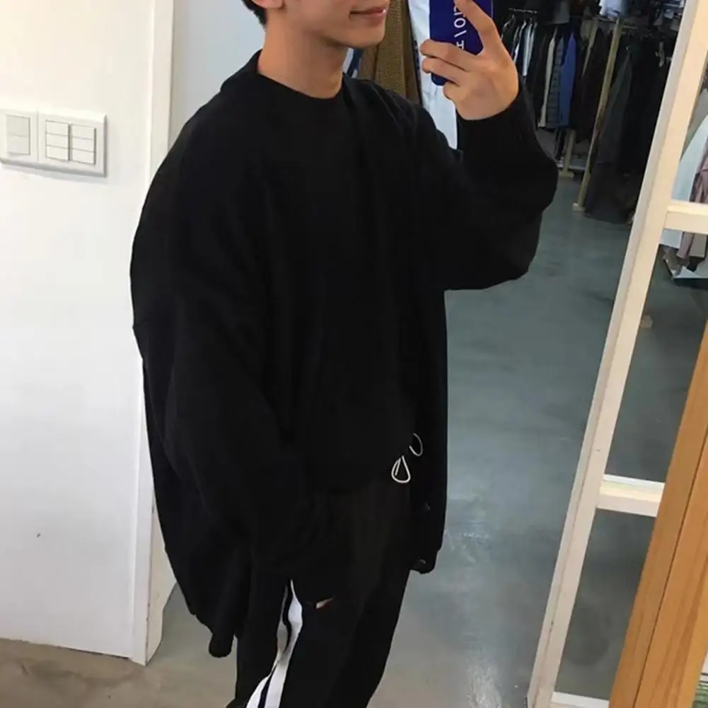 Mens Sweater Cardigan Business Casual Classic V-neck Solid Color Cardigan Men Sweater Korean Fashion Mens Clothes