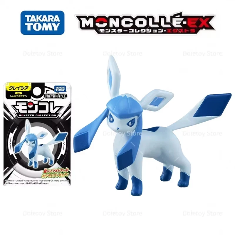 TAKARA TOMY Pokemon Figure Toys Eevee Jolteon Flareon Leafeon Glaceon Umbreon Figure Trainer Ash Ketchum Leon Action Model - view 2