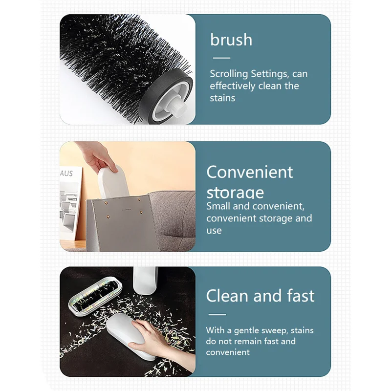 

4PCS Pet Hair Remover Brush Integrated Sturdy Table Crumb Sweeper Lint Removal For Clothe Fluffs Cleaner Sticky Dog Cats