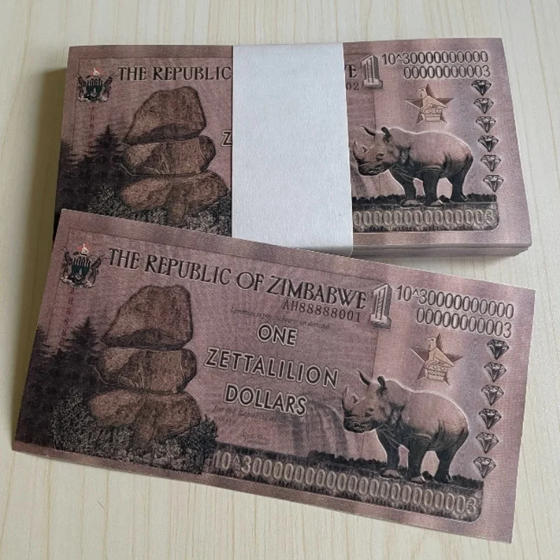 5 ~ 100 قطعة من الأوراق النقدية التذكارية زيمبابوي مع الرقم التسلسلي المضاد للتزييف بالأشعة فوق البنفسجية ومقتنيات الأموال الورقية ومجموعة هدايا الأعمال