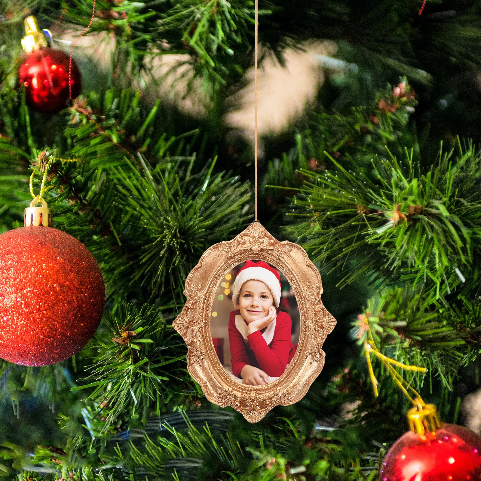 طقم إطار صورة عتيق مكون من قطعتين إطارات معلقة على الحائط باللون الذهبي الصغير لغرفة المعيشة وغرفة النوم وعرض صور فريد للمنزل الفني