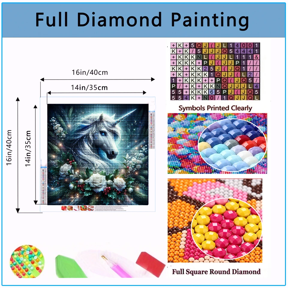 5D DIY Diamond Painting 2026 Beautiful Woman and Wolf Cross Stitch Set Diamond Mosaic Art Dragon Fox Unicorn Diamond Embroidery - view 3