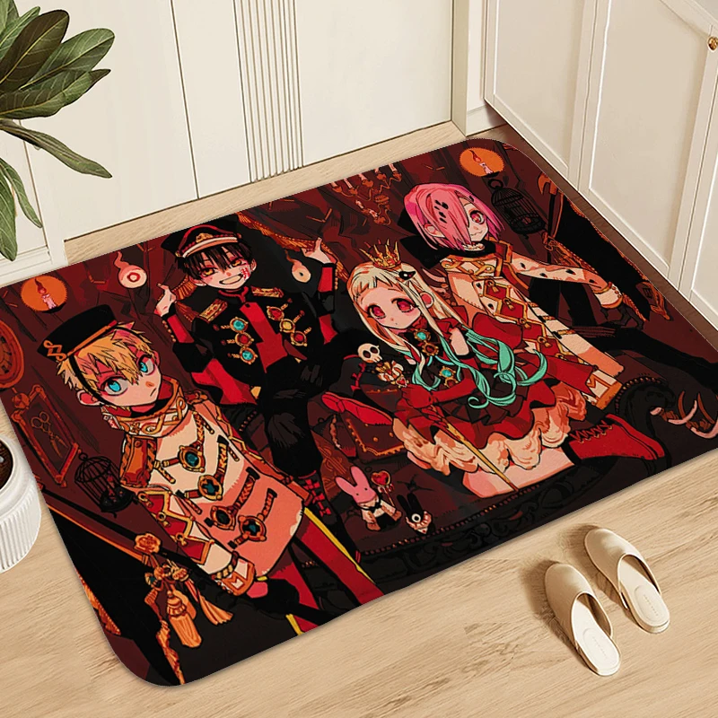 Room Floor Carpet H-Hanako K-Kun Entrance Door Doormat Bedroom Foot Mat Washable Non-slip Kitchen Anime Rug Home Decorations