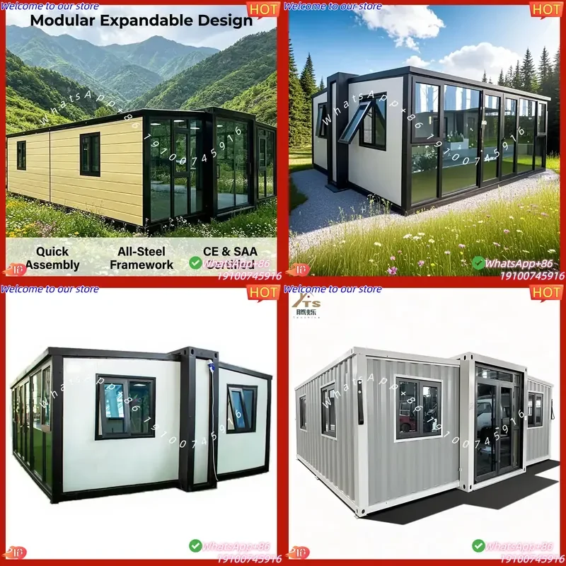 2026 Customizable Prefab Container House Expandable Modular Home 20ft Portable Cabin Bespoke Design Living Space Office