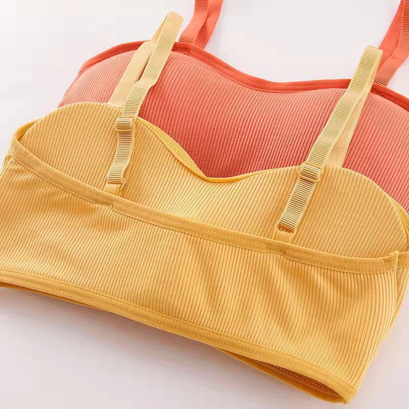 Fashionable Solid Color Sexy Strapless Vest With Breast Pads For Women