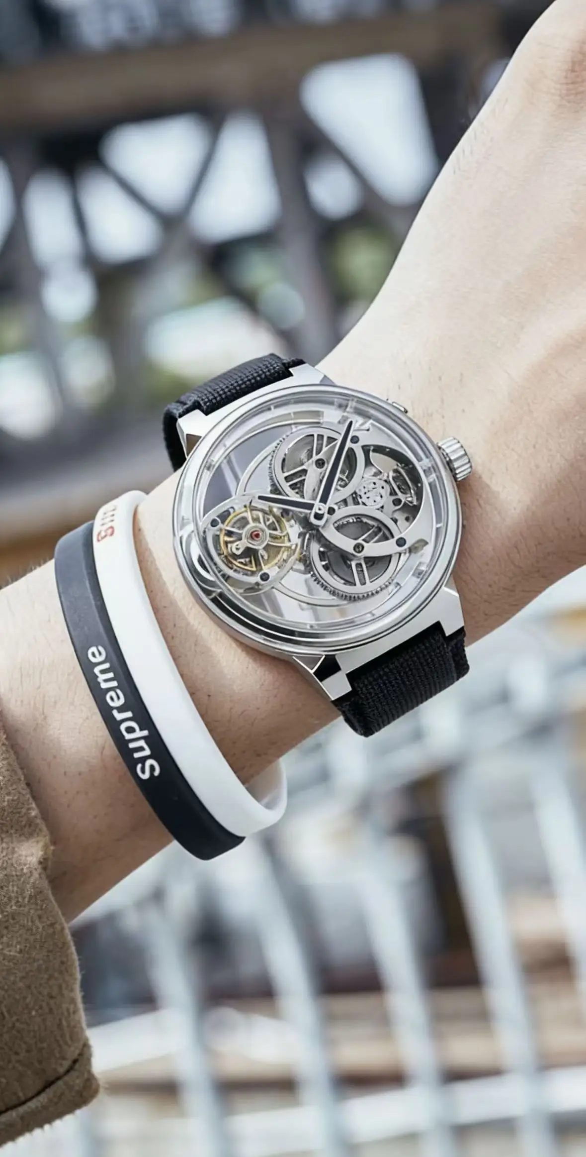 Fashion Sapphire Case Flying Tourbillon Men's Mechanical Watch Limited Edition Business Leisure