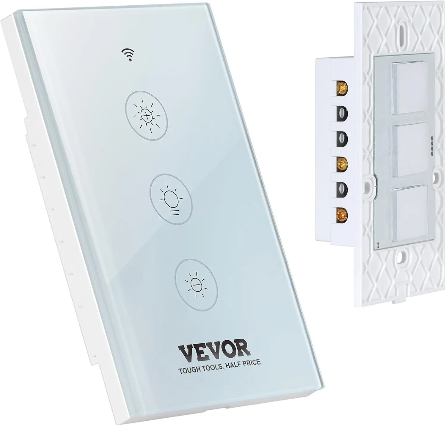 

Smart Dimmer Switch, Wi-Fi 2.4GHz, Dimmable Smart Switch with Tempered Glass Touch Panel, 15% to 85% Stepless Dimming