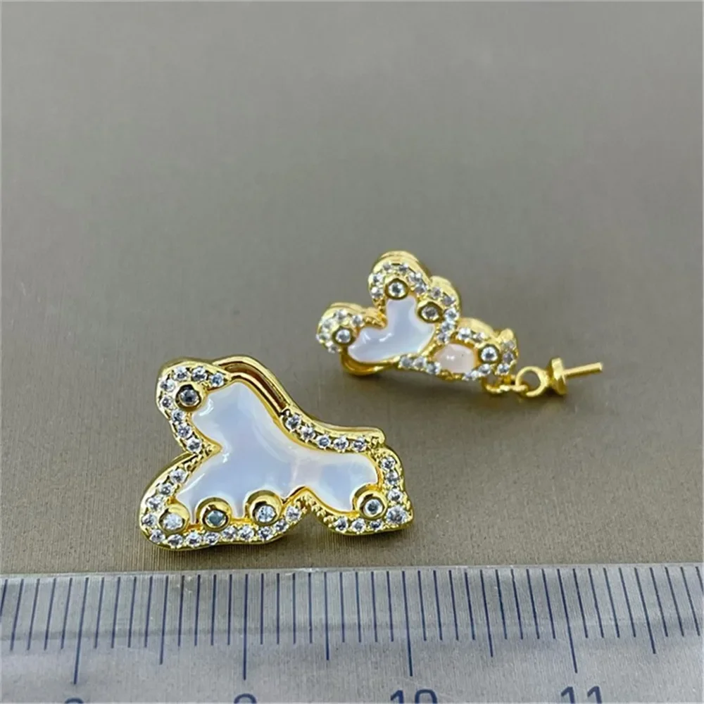 

18K Gold Color Earrings Hoops High Quality Jewelry Making Supplies Diy Findings Accessories No Pearl E065