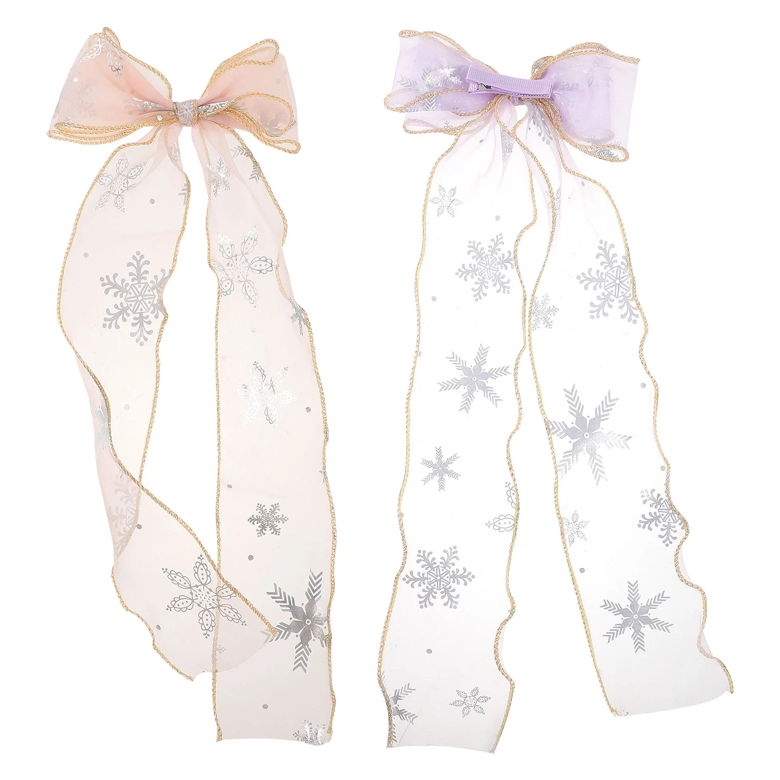 

2 Pcs Hairpin Ribbon Bow Clip Accessories for Girls Bowknot Hairpins Bows Alloy Child Barrettes