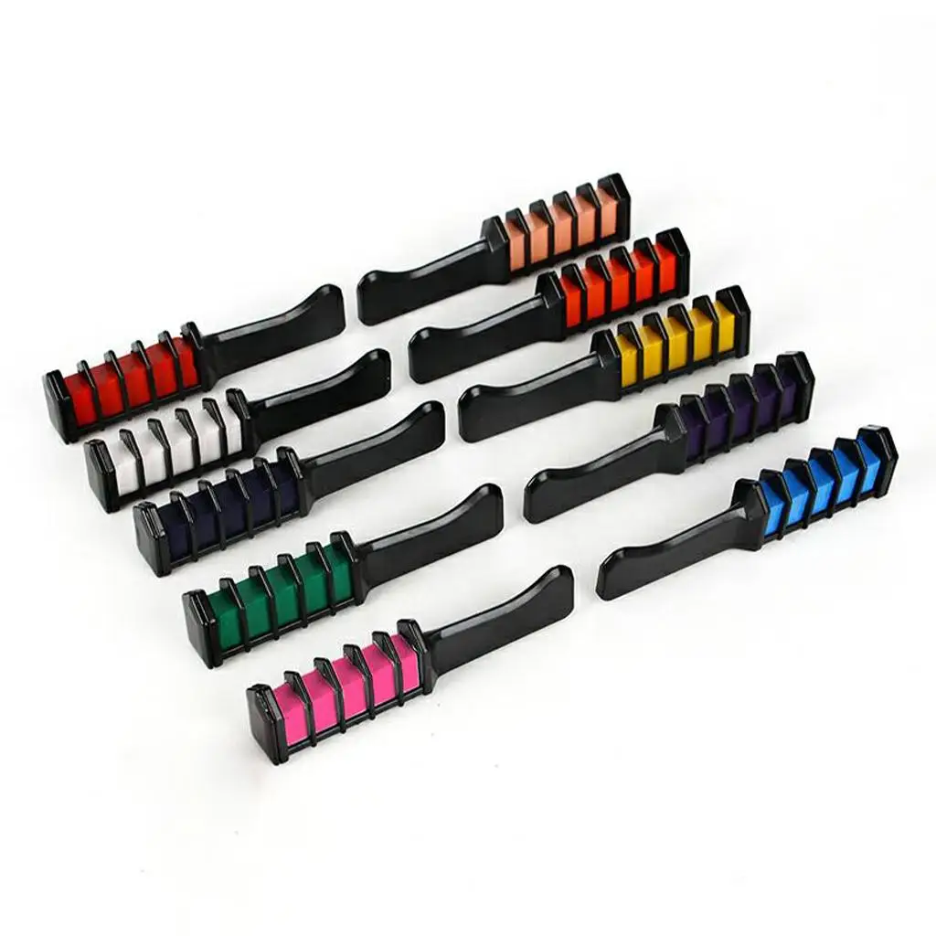 Temporary Hair Chalk Comb Peptide Powder Washable Color Dye for Teenage Girls Adults Kids DIY Festival
