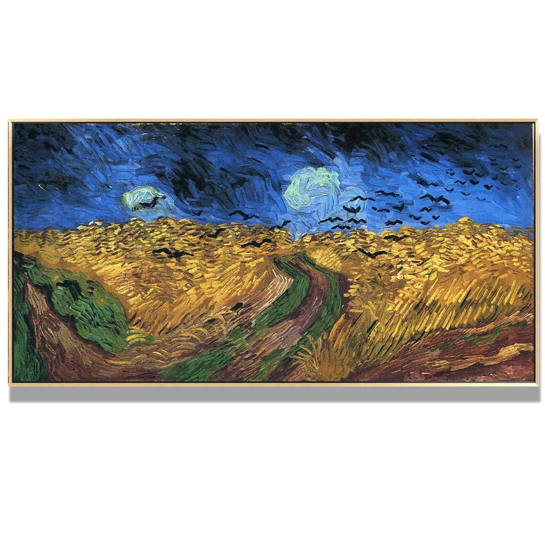 Handpainted high quality reproduction of Wheatfield with Crows by Vincent van Gogh Landscape painting on canvas Picture for wall