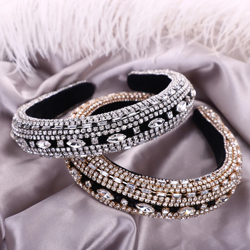 

Luxury Baroque Rhinestone Headband Hairbands For Women Crystal Rhinestone Hairband Headband Hair Accessories For Girls