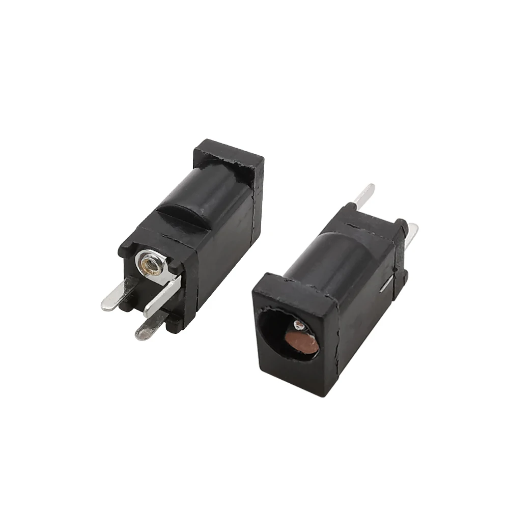 2/5/10Pcs DC 002D DC Power Jack Socket Connector 180° Vertical DC 3.5mm x 1.3mm Female Jack Adapter