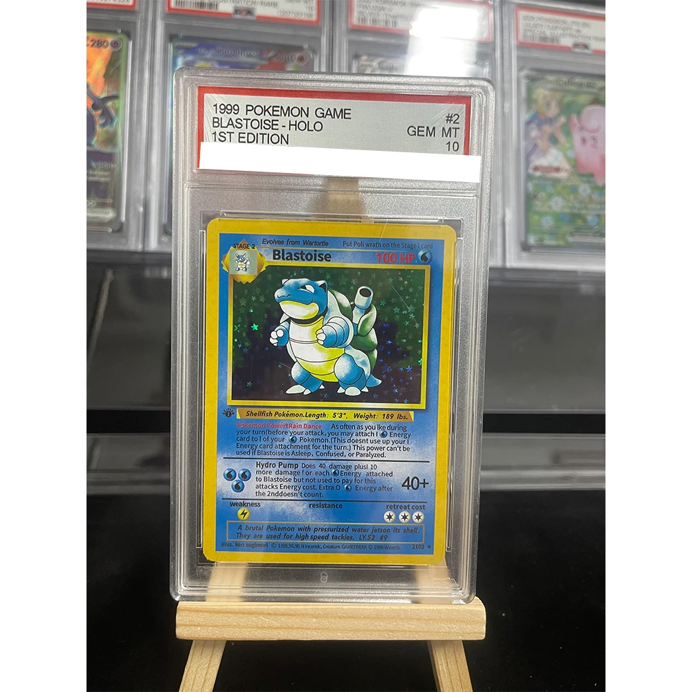 POKEMON Jogo de cartas em inglês 1a edição MEWTWO CHARIZARD GYARADOS BLASTOISE HOLO Grau Gem Mint 10 Cartão de coleção