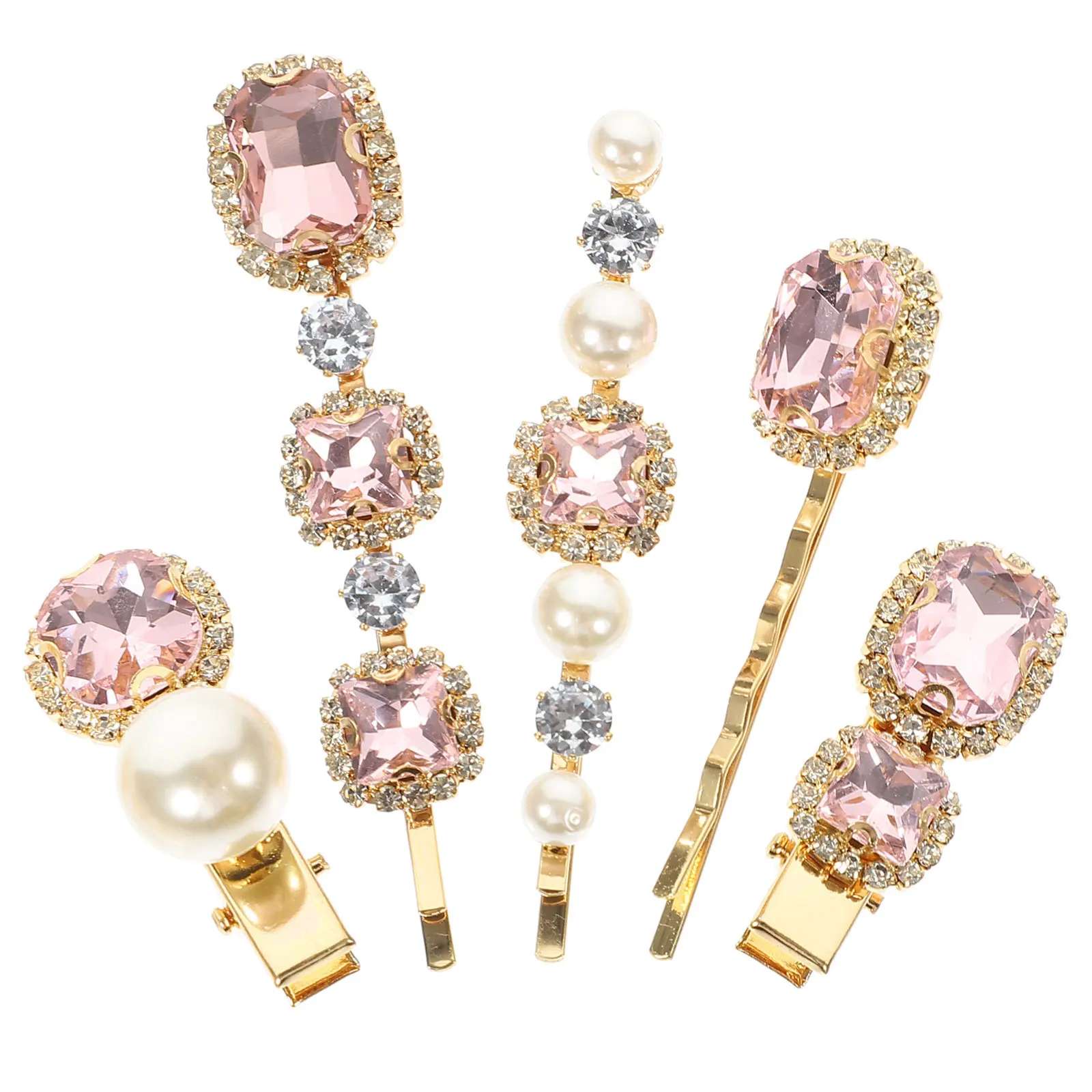 

5Pcs Rhinestone Bobby Pin Metal Hair Clips Decorative Hair Accessories for Women Casual Party Style Bobby Pin Women