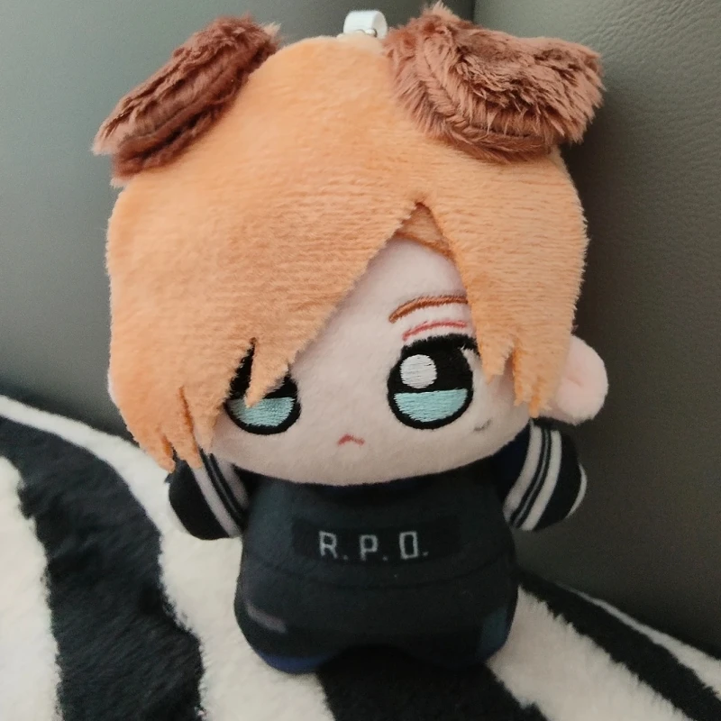 10cm NUNU Resident Leon Kennedy Mini Cotton Plush Doll Rpd Uniform Backpack Pendant Soft Collectible Collectors Cosplay Gift