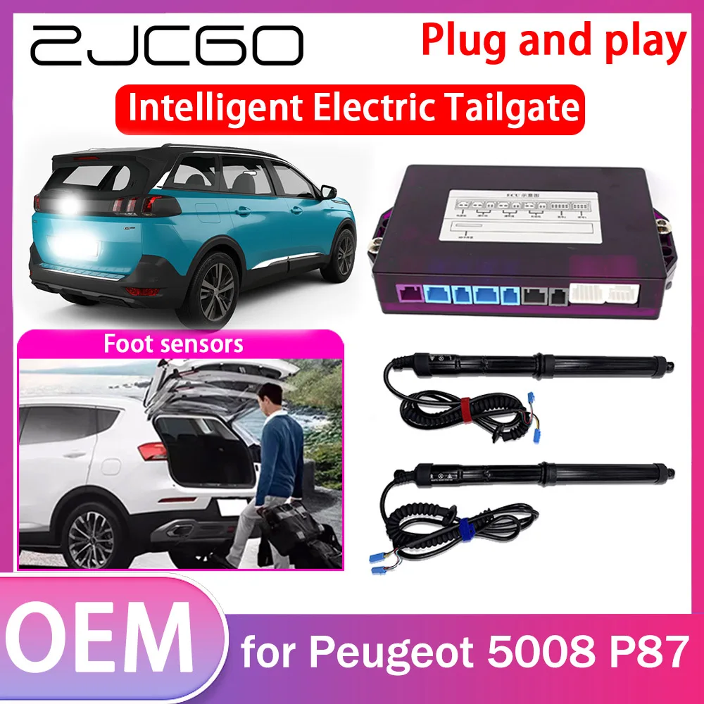 ZJCGO Electric Tailgate Lift Drive Trunk Opening Tail Gate Lift Soft Close Car Door for Peugeot 5008 P87 2017~2023