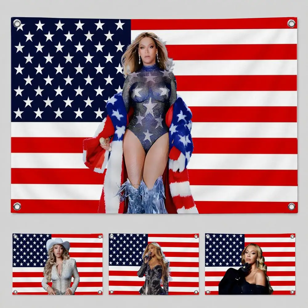 Singer Beyoncé Carter Flags Home Yard & Garden Decor Banner - Indoor Outdoor Wall Hanging Flag