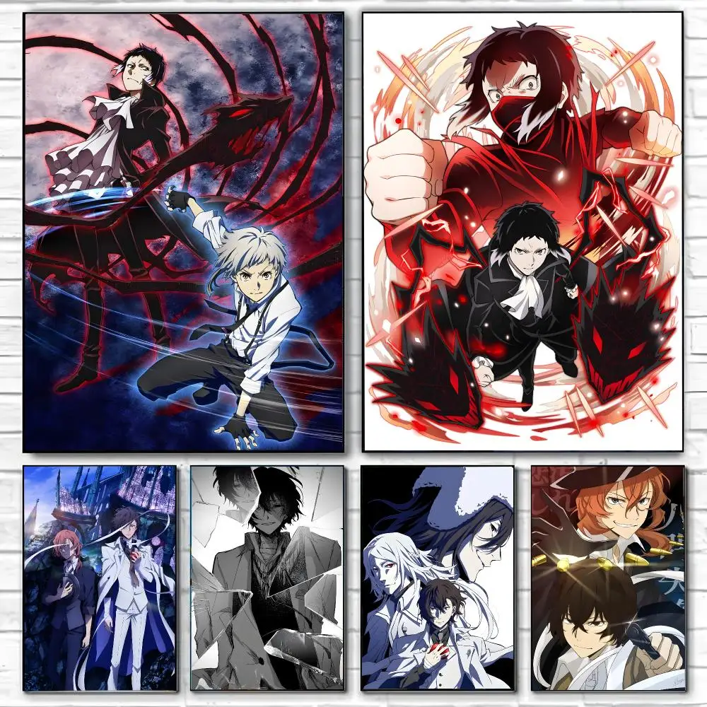 Bungo Stray Dogs Poster Wall Art Print Removable Water-Resistant Home Decor For Bedroom Apartment Gift
