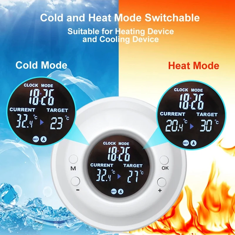 Temperature Controller Thermostat For Floor Chauffage Wireless Thermostatic Heating Thermostat Digital EU Plug Easy To Use