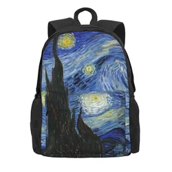 Van Gogh Backpacks Boys Girls Bookbag Children School Bags Cartoon Kids Rucksack Travel Rucksack Shoulder Bag Large Capacity