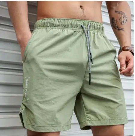 2024 New Men Gym Fitness Loose Shorts Bodybuilding Joggers Summer Quick-dry Cool Short Pants Male Casual Beach Brand Sweatpants