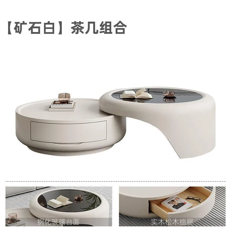 Table basse ronde moderne minimaliste Portable Design de luxe Table d'appoint salon Muebles Modernos