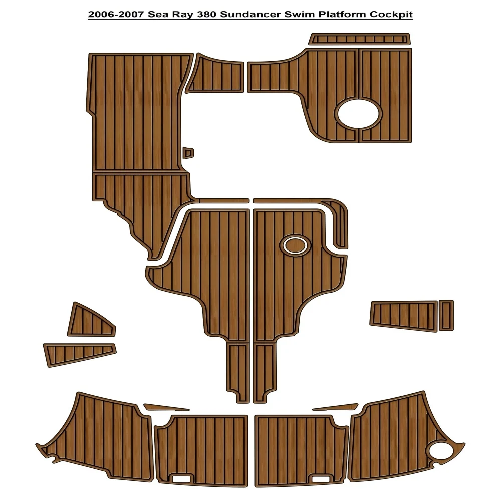 

2006-2007 Sea Ray 380 Sundancer Swim Platform Cockpit Boat EVA Faux Flooring Pad Mat SeaDek MarineMat Gatorstep Style Adhesive