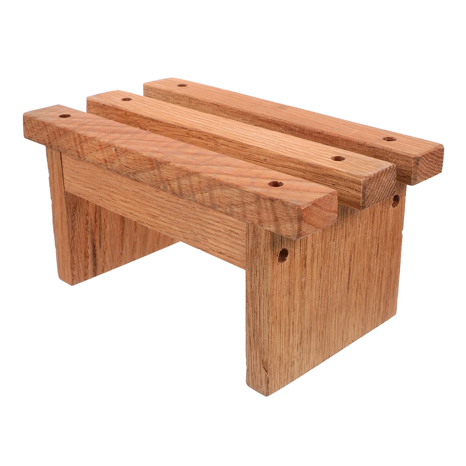 مقعد خشبي صغير للأطفال الصغار مقعد متدرج غير تصميم للحمام والمطبخ ومحطة تغيير الأحذية ومقاعد منخفضة #5