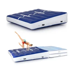 2m long, 0.2m-0.4m inflatable gymnastics tilt mat air tumbling runway ramp mat inflatable wedge with tilt for gymnastics