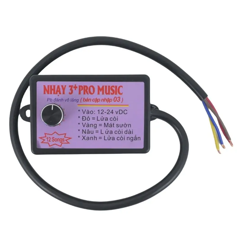 New Tech Musical Electronic Horn Speaker Sound Control 12V-24V 12 Sound 3+ Pro For Car Truck Marine Boat Controller