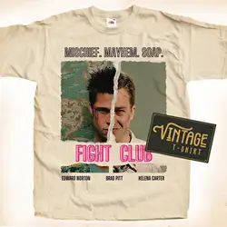 FIGHT CLUB V4 티셔츠, 천연 빈티지 코튼 영화 포스터, 모든 사이즈 S M L XL 2X 3X 4X 5X